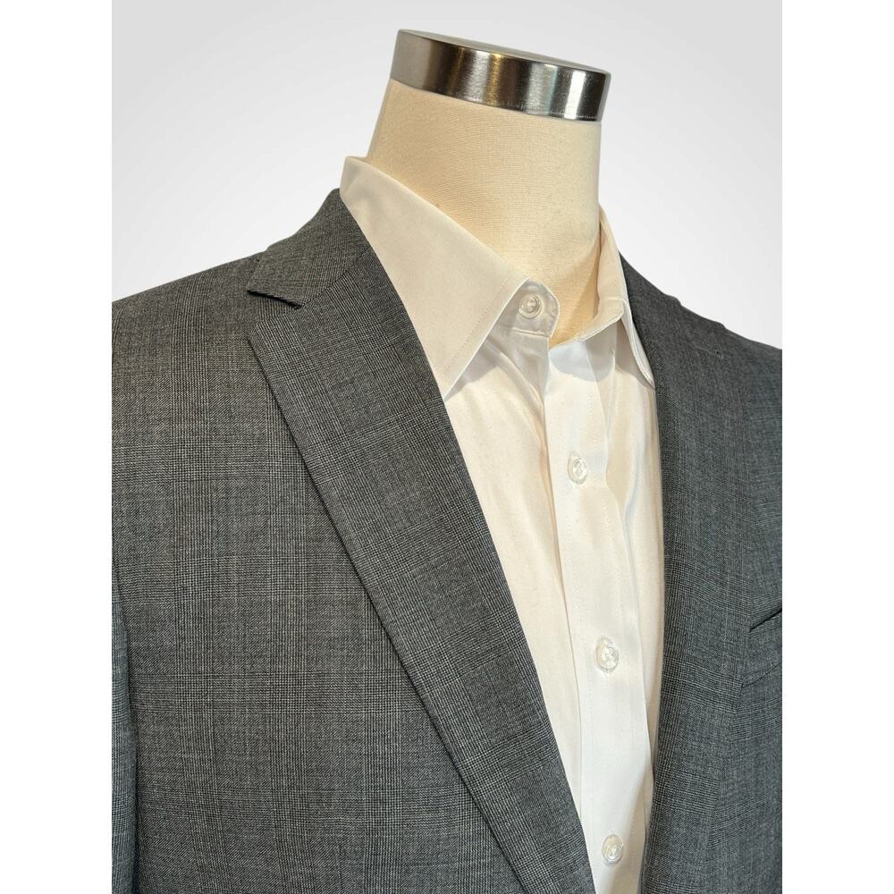 New Joseph Abboud Mens 40-42L Gray Blue Plaid Blazer Suit Jacket NWOT - Picture 6 of 15